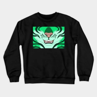 Mint Tiger Face Crewneck Sweatshirt